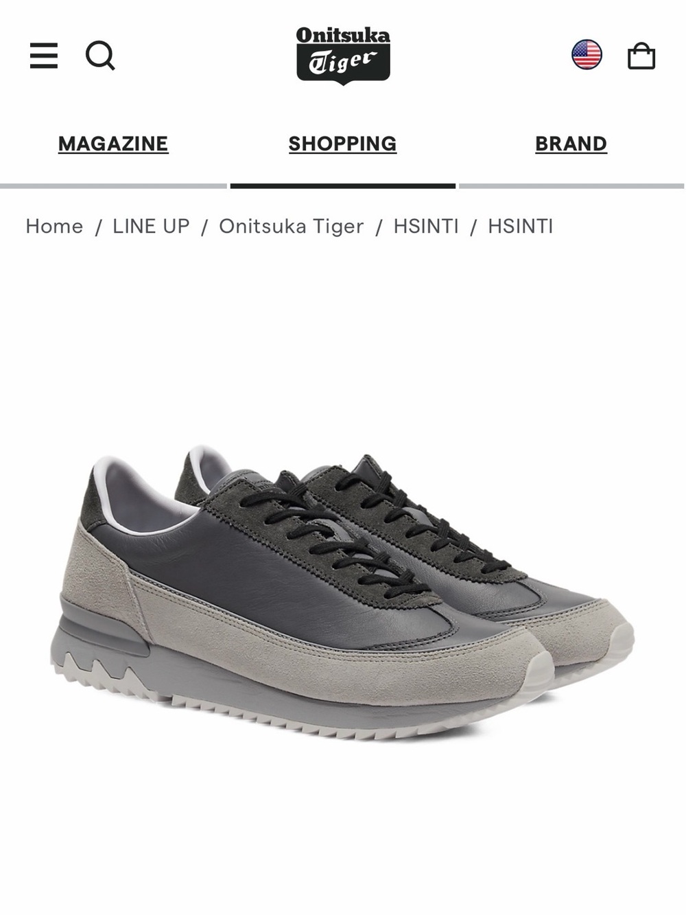 Onitsuka Tiger by Asics Unisex Charcoal and Black Low-Top Sneakers